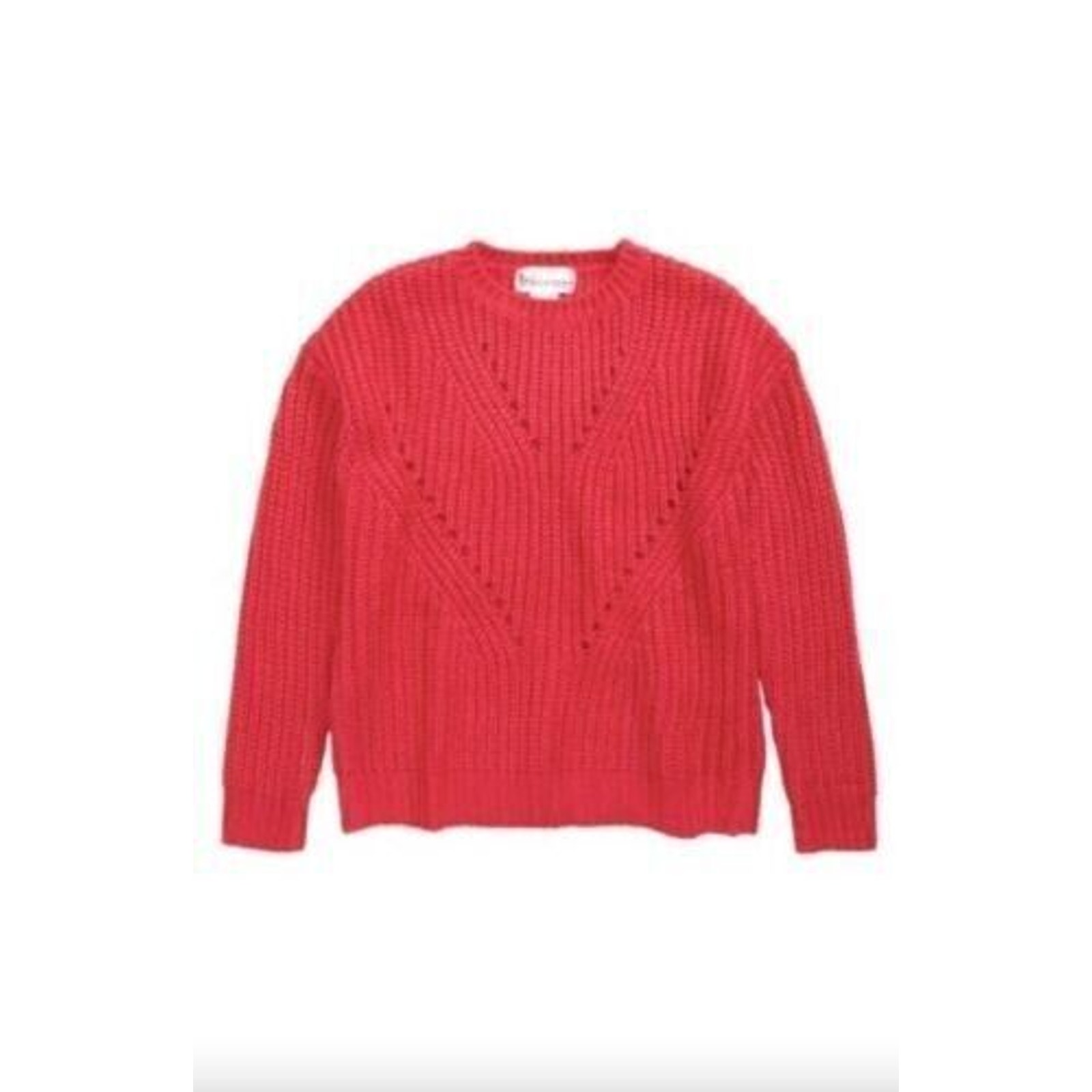 Cotton Emporium Girls Crewneck Pullover Sweater In Fuschia Small Msrp $34